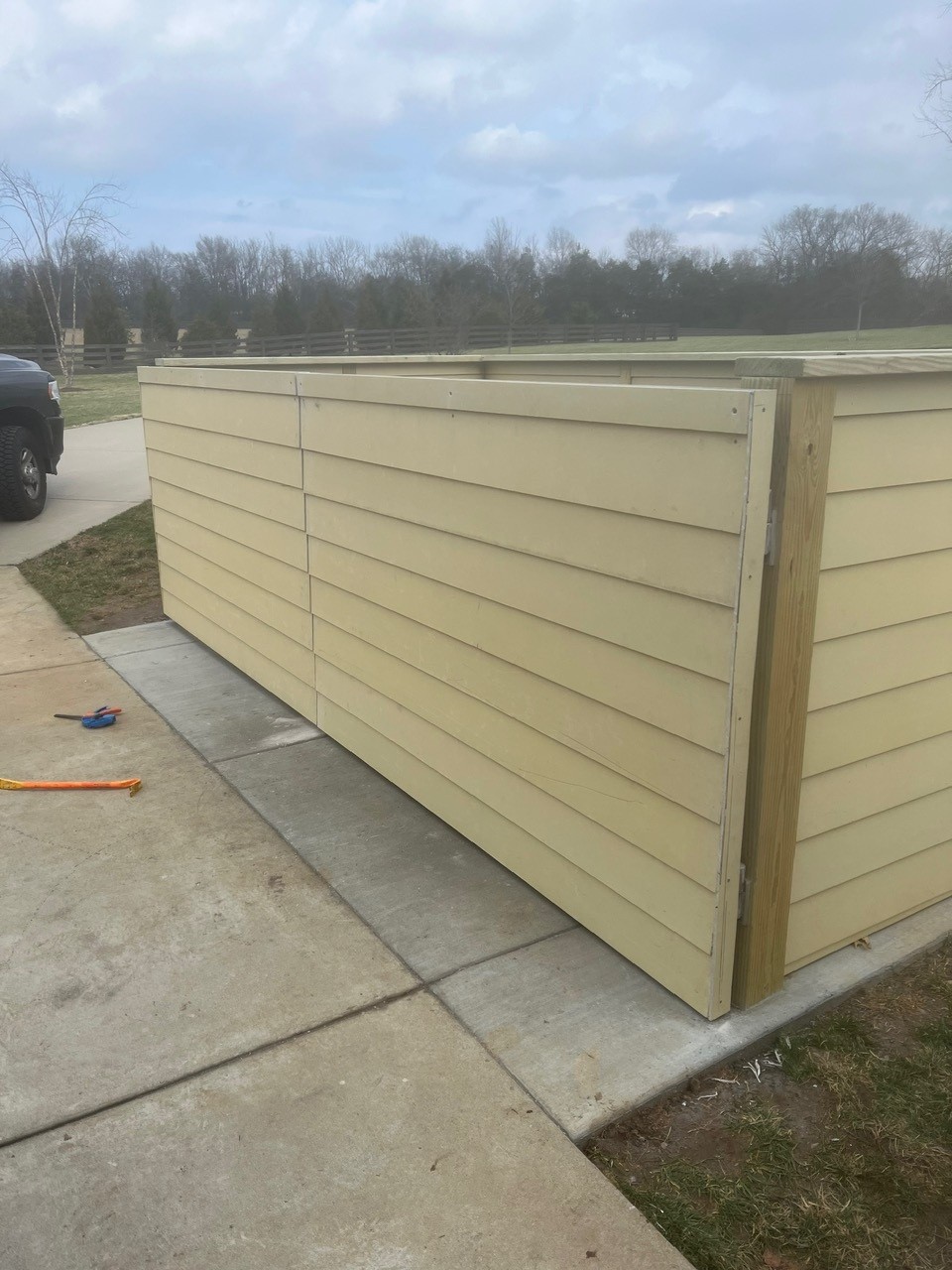 Siding enclosure construction
