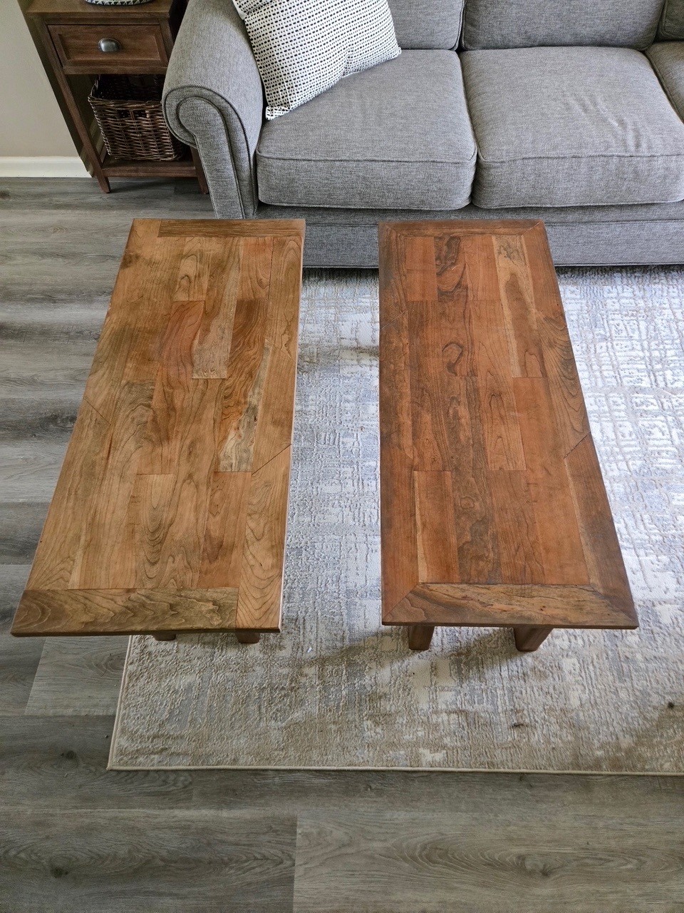 Custom wood slab table tops